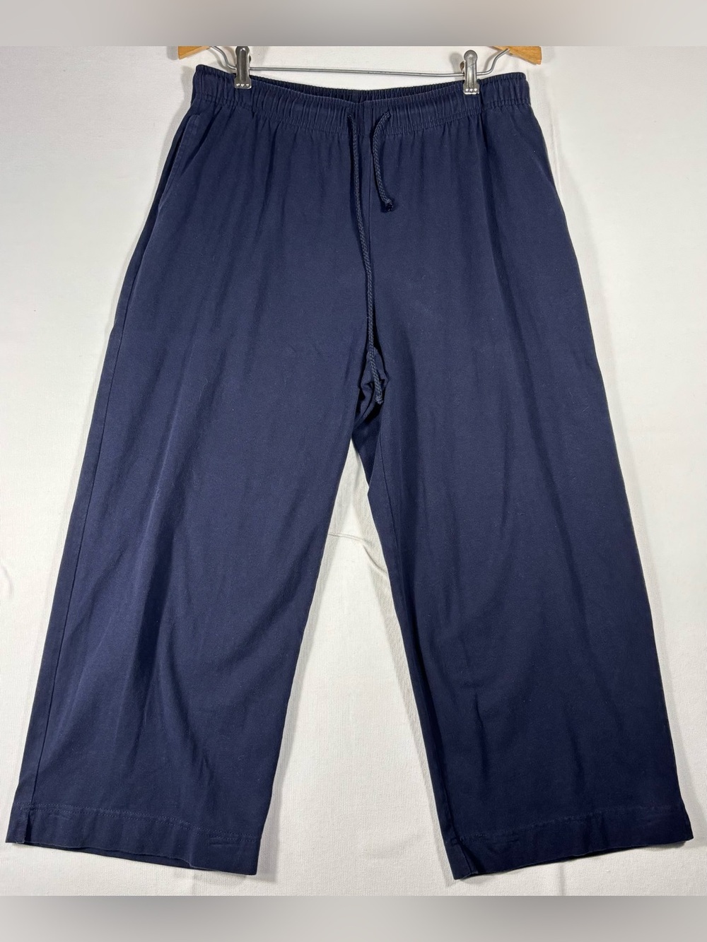 Karen Scott Sport Women’s M Navy Athletic Drawstring Knit Capris Pants